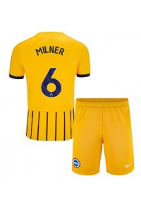 Brighton James Milner #6 Babyklær Borte Fotballdrakt til barn 2024-25 Korte ermer (+ Korte bukser)